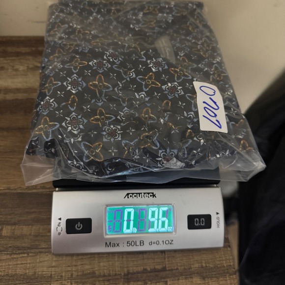 Daniel Cremieux Signature Men's L Blue Print Short Sleeve ButtonUp Shirt - Picture 9 of 10